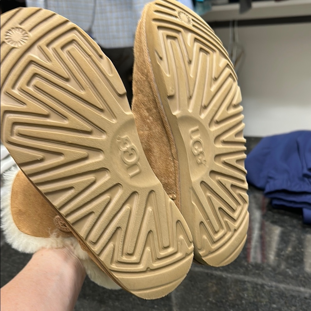 Tan Shearling Lined UGG Boots - Picture 6 of 7